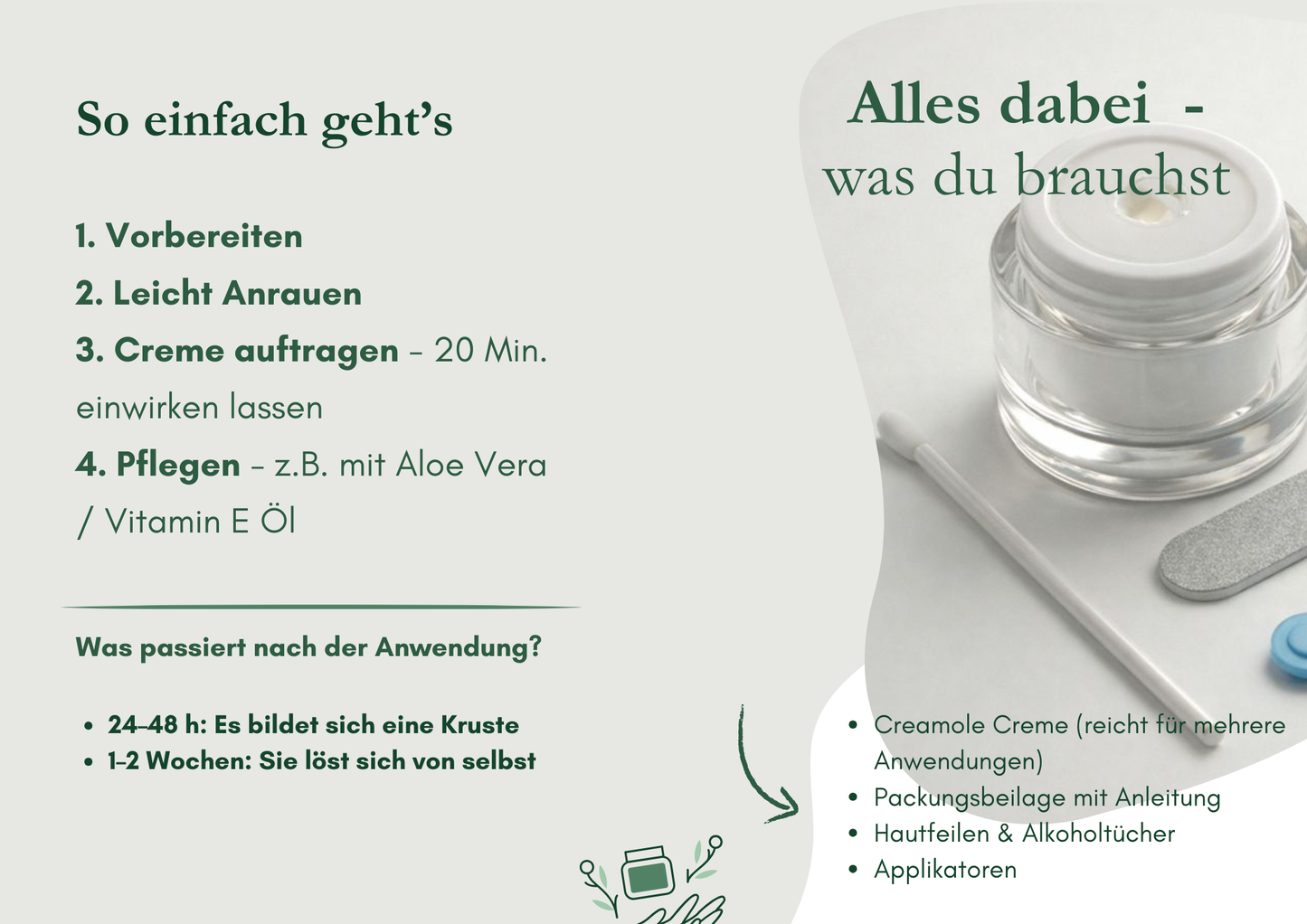 Creamole - Natürliche Creme zur Entfernung von Muttermalen, Leberflecken & Warzen