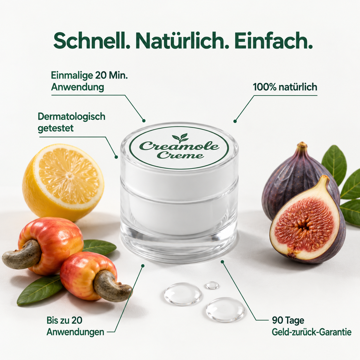 Creamole – Crema vegetale per la rimozione di nei, macchie della pelle e verruche
