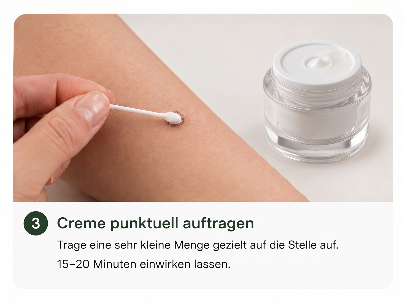 Creamole auftragen